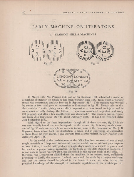 140420 'POSTAL CANCELLATIONS OF LONDON 1840-1890' BY WESTLEY.