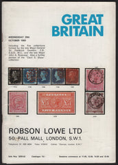 140433 1969 ROBSON LOWE 'GREAT BRITAIN' AUCTION CATALOGUE 29TH OCT 1969.