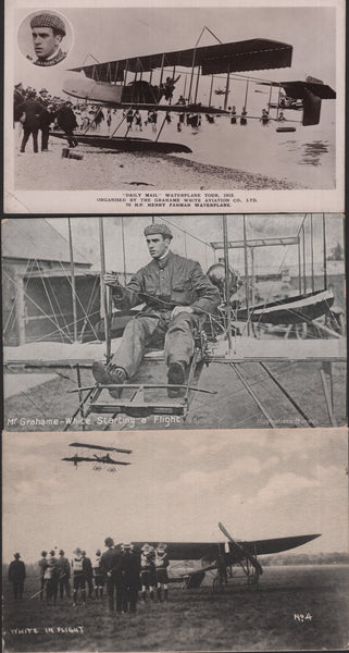 140714 1911 UK FIRST AERIAL POST/PIONEER AVIATORS COLLECTION OF POST CARDS.