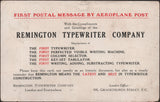 140746 1911 FIRST U.K. AERIAL POST, LONDON POSTCARD IN BROWN WITH 'REMINGTON TYPEWRITER COMPANY' ADVERT (LONDON OFFICE).