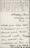140753 1911 FIRST U.K. AERIAL POST, VERY FINE LONDON POSTCARD IN OLIVE-GREEN, POSTED 'HENDON' WITH VERY FINE STRIKE HANDSTAMP DIE 5'.