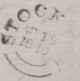 140825 1840 LETTER MAY 15TH 1840 STOCKTON, DURHAM TO KIRBY STEPHEN 1D GREY-BLACK PL. 1A (SG3)(IG).