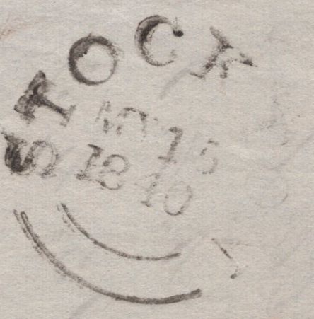 140825 1840 LETTER MAY 15TH 1840 STOCKTON, DURHAM TO KIRBY STEPHEN 1D GREY-BLACK PL. 1A (SG3)(IG).