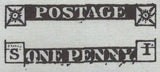 140841 1840 1D BLACK PL.10 (SG2) VERY FINE USED STRIP OF THREE WITH 'SI RE-ENTRY' (SPEC AS66b).