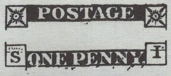 140841 1840 1D BLACK PL.10 (SG2) VERY FINE USED STRIP OF THREE WITH 'SI RE-ENTRY' (SPEC AS66b).