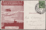 140843 1911 FIRST U.K. AERIAL POST LONDON POSTCARD IN BROWN TO CHELMSFORD WITH POEM ON REVERSE.