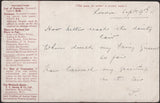 140843 1911 FIRST U.K. AERIAL POST LONDON POSTCARD IN BROWN TO CHELMSFORD WITH POEM ON REVERSE.