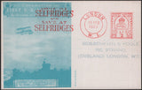 140845 1937 FACSIMILE 1911 FIRST U.K. AERIAL POST LONDON POSTCARD IN BLUE TO LONDON.