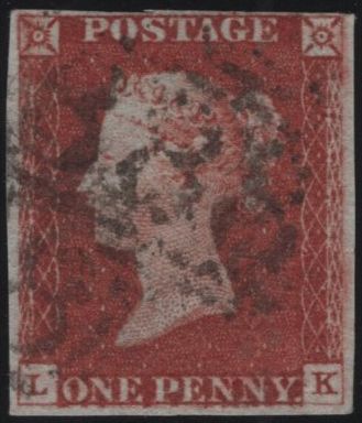 140857 1845 1D PL.61 (SG8)(LK) GOOD TO FINE USED.