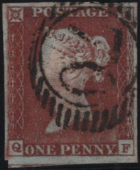 140864 1844 1D PL.49 (SG8)(QF) VERY FINE USED.