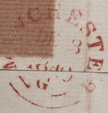 140885 1840 WRAPPER WORSLEY, MANCHESTER TO 'TRENTHAM HALL', STAFFS, 1840 2D BLUE PL.1 (SG5)(ML).