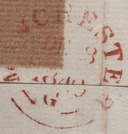 140885 1840 WRAPPER WORSLEY, MANCHESTER TO 'TRENTHAM HALL', STAFFS, 1840 2D BLUE PL.1 (SG5)(ML).
