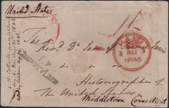 140889 1846 MAIL CHANCERY LANE TO CONNECTICUT, USA, POSTAGE PAID IN CASH.