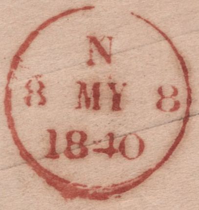 140893 1840 1D MULREADY LETTERSHEET BANBURY, OXON TO LEE, KENT USED MAY 8TH 1840.