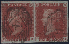 140905 1844 1D PL.49 (SG8) FINE USED HORIZONTAL PAIR.