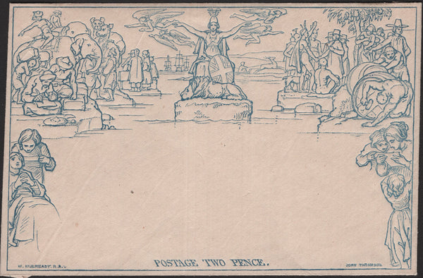 140932 1840 2D MULREADY ENVELOPE, FINE TO VERY FINE UNUSED.