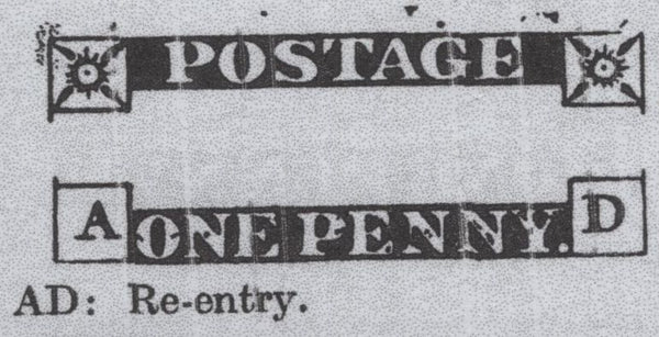 140936 1845 1D PL.62 (SG8)(AD MAJOR RE-ENTRY SPEC BS51a) FINE USED.