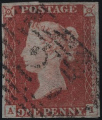 140937 1845 1D PL.62 (SG8)(AI) FINE USED, MISSING IMPRIMATUR LETTERING.