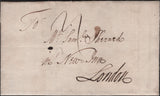 140952 1766 MAIL BRISTOL TO LONDON WITH 'B/RIS/TOL' TYPE C HAND STAMP.