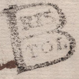 140952 1766 MAIL BRISTOL TO LONDON WITH 'B/RIS/TOL' TYPE C HAND STAMP.