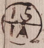 140952 1766 MAIL BRISTOL TO LONDON WITH 'B/RIS/TOL' TYPE C HAND STAMP.