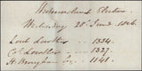 140969 1826 MAIL KENDAL TO COLNE, LANCS WITH ELECTION RESULTS AND 'KENDAL' DATED MILEAGE MARK (WE193).
