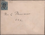 140992 CIRCA 1877 ENVELOPE FROM LINCOLN COLLEGE, OXFORD TO CORPUS CHRISTI COLLEGE WITH LINCOLN COLLEGE 1D DEEP BLUE COLLEGE STAMP (CS11).
