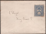 140994 CIRCA 1879 ENVELOPE KEBLE COLLEGE, USED LOCALLY WITH KEBLE COLLEGE ½D ULTRAMARINE COLLEGE STAMP (CS9).