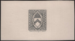 140995 1893 PROFESSOR NAPIER DIE PROOF OF KEBLE COLLEGE ½D COLLEGE STAMP (CS9).
