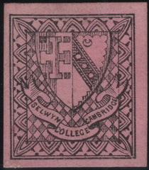 141008 1882 ½D BLACK ON MAGENTA SELWYN COLLEGE, CAMBRIDGE COLLEGE STAMP (CS18) GOOD UNUSED.