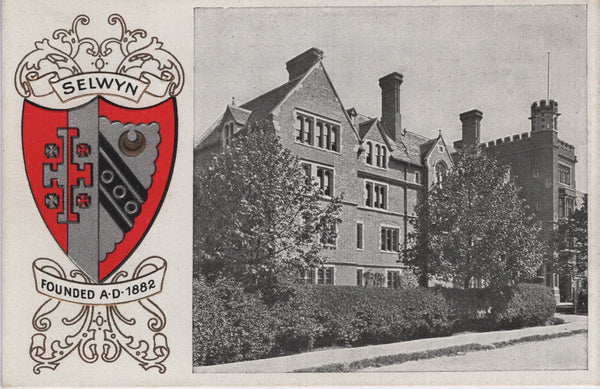 141009 1882 ½D BLACK ON MAGENTA SELWYN COLLEGE, CAMBRIDGE COLLEGE STAMP (CS18) VERY FINE UNUSED.