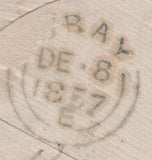 141035 1853 MAIL IRELAND TO BORDEAUX, FRANCE WITH 2D BLUE PL.4 (SG14) X 5.