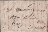 141040 1792? MAIL BRISTOL TO STOWEY, SOMERSET WITH 'BRISTOLL' SERPENTINE HAND STAMP WITH ERROR OF SPELLING (BS40).