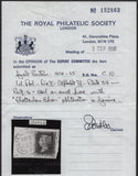 141071 1857 PIECE WITH DIE 2 1D (SG40) CANCELLED VERY RARE 'CHELTENHAM/177' SPOON (RA29).