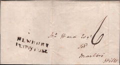 141082 1816 MAIL THATCHAM TO MARLBOROUGH, WILTS WITH 'NEWBURY/Penny Post' HAND STAMP (BR271).