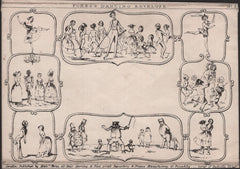141092 1840 ORIGINAL 'FORES'S DANCING ENVELOPE No.3' SUPERB UNUSED.
