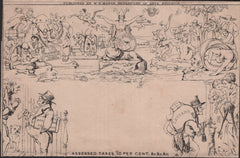 141095 1840 W. H. MASON ORIGINAL CARICATURE, VERY FINE UNUSED.