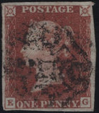 141112 1840-1841 MATCHED TRIO 1D BLACK PL.8 (SG2), ID RED STATE ONE (SG7) AND 1D RED STATE TWO (SPEC AS54)  LETTERED EG.
