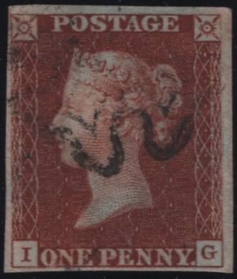 141118 1840-1841 MATCHED TRIO 1D BLACK PL.8 (SG2) X 2 WITH BLACK AND RED MALTESE CROSSES, ALSO 1D RED (SG7) ALL LETTERED IG.