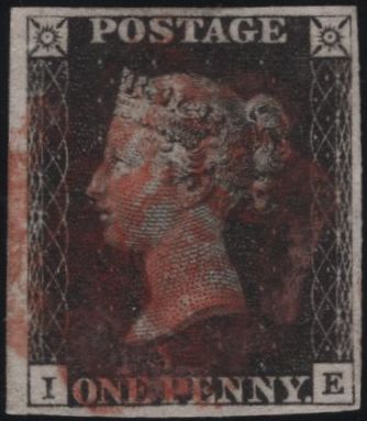 141123 1840-1841 MATCHED PAIR 1D PL.5 (SG2) AND 1D RED (SG7) LETTERED IE.