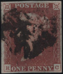 141135 1841 1D RED PL.1B (SG7)(RC) GOOD USED.
