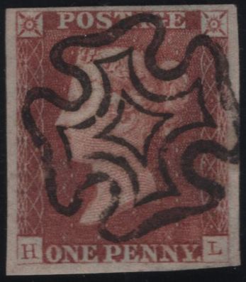 141139 1840 MATCHED TRIO LETTERED HL 1D GREY-BLACK PL.1A (SG3), 1D BLACK PL.1B (SG2) AND 1D RED PL.1B (SG7), PLATE 1B's CONSTANT VARIETY.