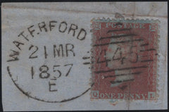 141148 1857 SMALL PIECE 'WATERFORD/445' IRISH TYPE SPOON (RA59).