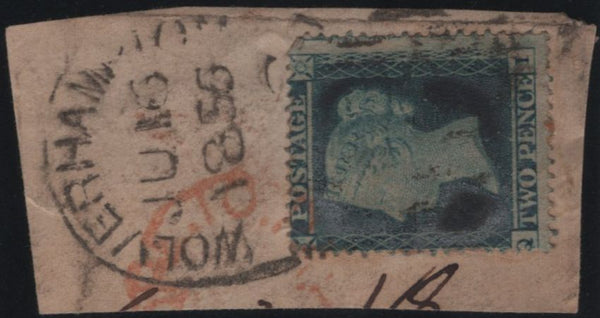141159 1856 SMALL PIECE 2D BLUE PL.4 (SG19) 'WOLVERHAMPTON/905' SPOON TYPE 'B' (RA126).
