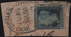 141159 1856 SMALL PIECE 2D BLUE PL.4 (SG19) 'WOLVERHAMPTON/905' SPOON TYPE 'B' (RA126).