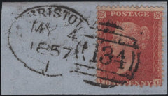 141185 1857 SMALL PIECE 1D (SPEC C9(3) 'BRISTOL/134' SPOON TYPE A RE-CUT (RA27).