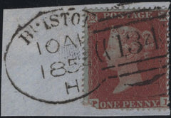 141187 1854 SMALL PIECE 1D (SG17) 'BRISTOL/134' SPOON TYPE  'A' (RA26).