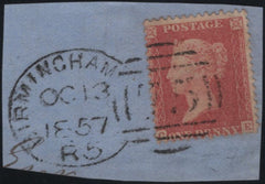 141191 1857 SMALL PIECE 1D (SG38) 'BIRMINGHAM/75' SPOON TYPE 'D5' (RA17).