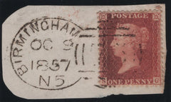 141193 1857 SMALL PIECE 1D (SG40) 'BIRMINGHAM/75' SPOON TYPE 'D5' (RA17).