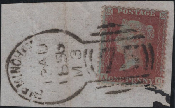 141196 1856 SMALL PIECE 1D (SG29) 'BIRMINGHAM/75' SPOON TYPE 'C3' (RA14).